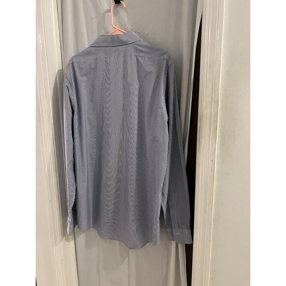 Brooks Brothers Milano Dress Shirt Men’s 17-37 Blue Striped Button-Up Preppy - Picture 5 of 5